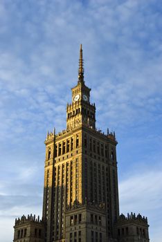 center of warsaw and place of sience or culture