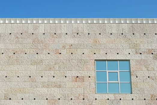 architecture detail of a building (window and wall)