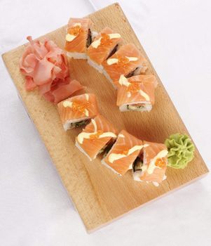 Sushi sake Futomako top view