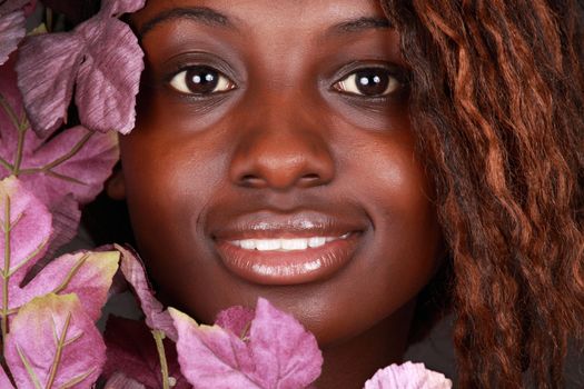 portrait of a beautiful young african woman