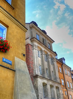 Brzozowa street in the old city of Warsaw