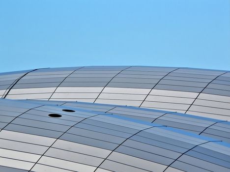 Detail of the roof structure of the Sage Gateshead in England