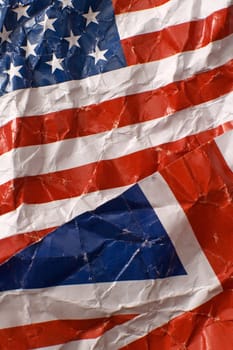 united kingdom and united states of america flags vertical photo