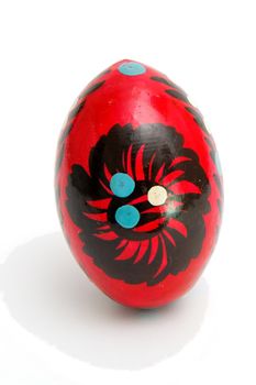 Russian easter egg on white background