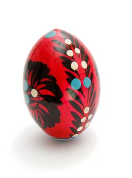 Russian easter egg on white background