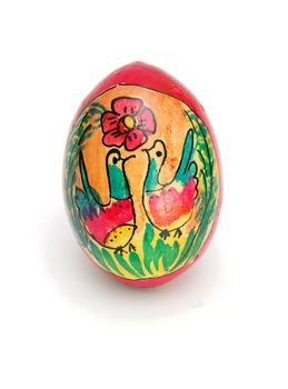 Russian easter egg on white background