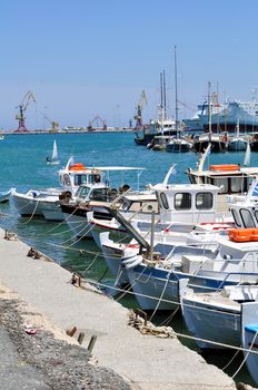 Travel photography: Different types of boats at the Irakleio port, Greece