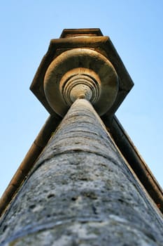 A cornet of tower wall looking like a keyhole