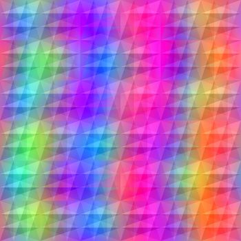 seamless texture of repeating transparent triangle shapes in bright colors