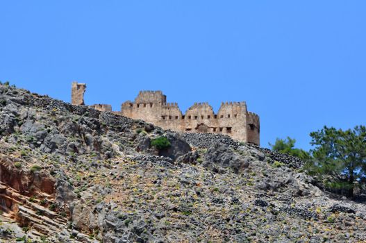 Travel photography: Fortress ruins in the Island of Crete, Greece