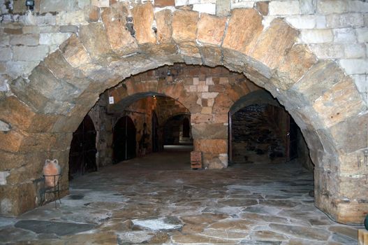 Travel photography: Interior of Venetian fortress in the Island of Crete, 

Greece