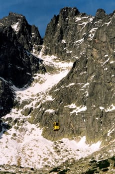 Cable car to the highest pick in Slovakian High Tatras. 