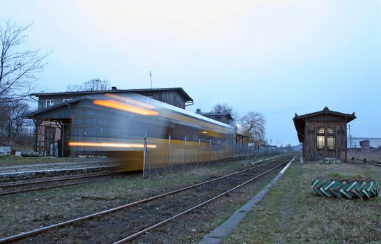 Railbus starting from the old small station