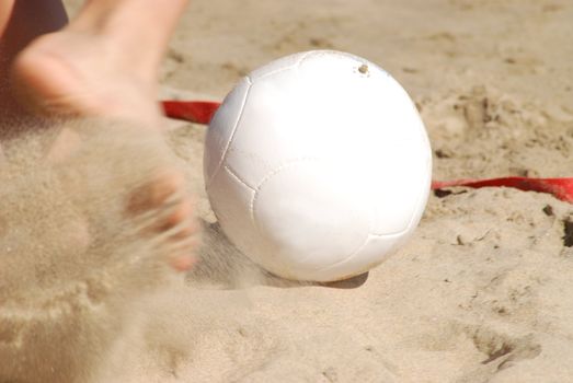 Soccer on the beach