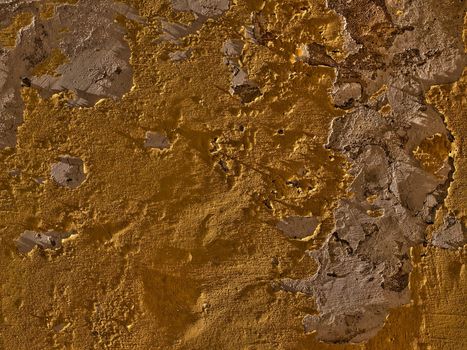 Detail HDR image of crumbling or flaking plaster on a limestone wall