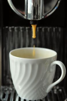 coffee cup at espresso machine