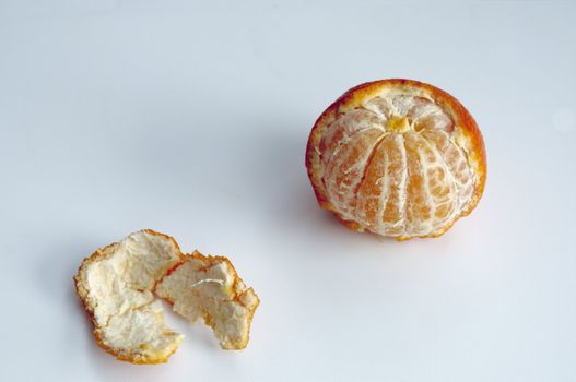 Tangerine in white background