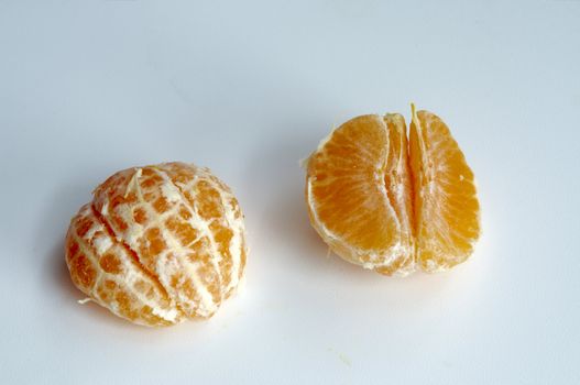 Tangerine in white background