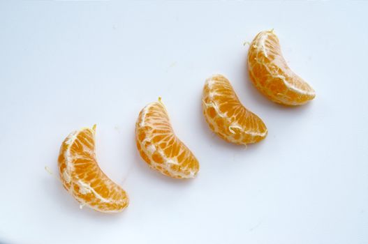 Tangerine in white background