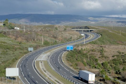 Highway at northern Spain