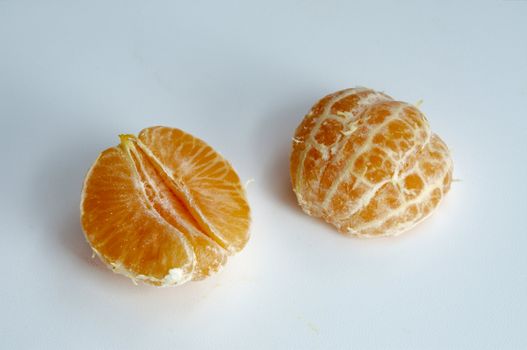 Tangerine in white background