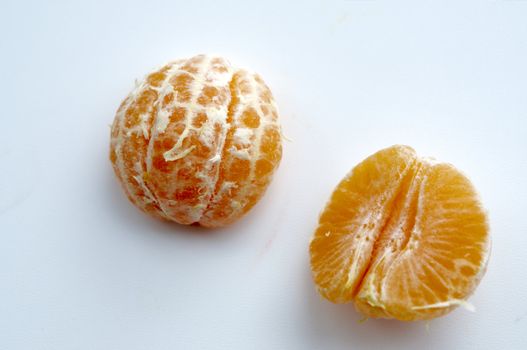 Tangerine in white background