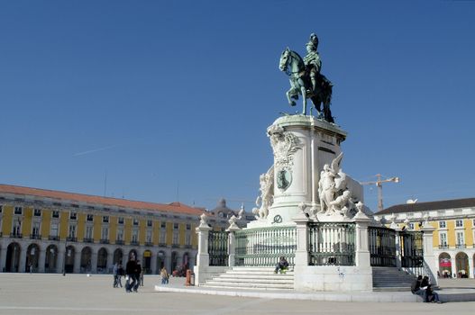 Statue of King Jos� I at Lisbon's Terreiro do Pa�