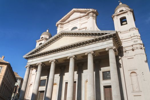 Annunziata basilica in Nunziata square, Genova, Italy