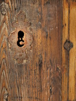 HDR image of a medieval doorlock in the old city of Mdina in Malta