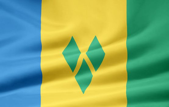 Very large flag of Saint Vincent and the Grenadines