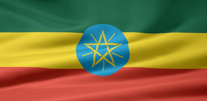 High resolution flag of Ethiopia