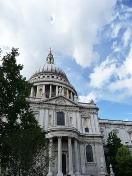 A view of the historic London Cathedral St Pauls.