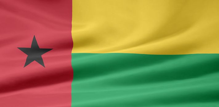 High resolution flag of Guinea Bissau