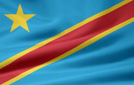 Large flag of the Democratic Republic of Congo
