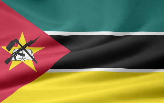 High resolution flag of Mozambique