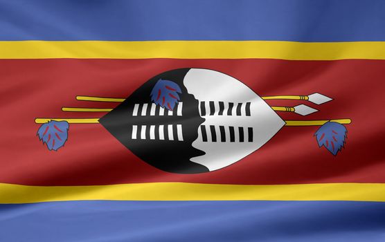 High resolution flag of Swaziland