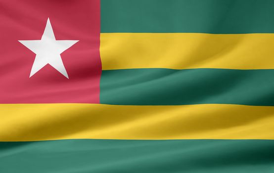 High resolution flag of Togo