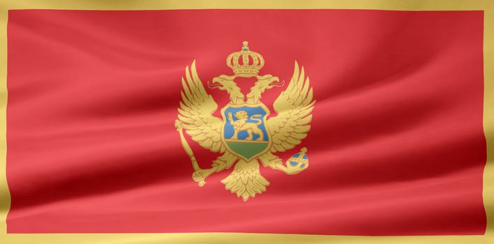 High resolution flag of Monenegro