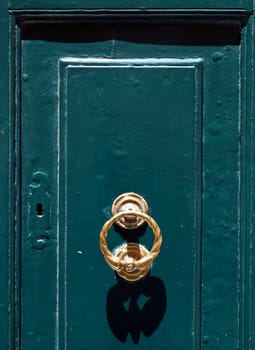 Medieval door knocker in the old city of Mdina in Malta