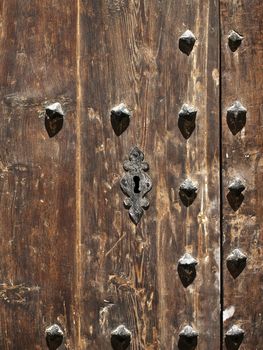 Medieval doorlock in the old city of Mdina in Malta