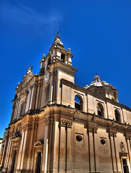 St Pauls Cathedral in Mdina on the Mediterranean island of Malta