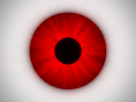 This image shows a generated red eye