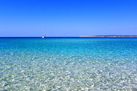 Holiday summer in Baleares beaches, Spain