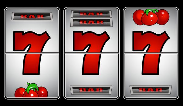 Slot Machine with three Seven