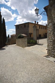 Entrance of countryside house at Italy