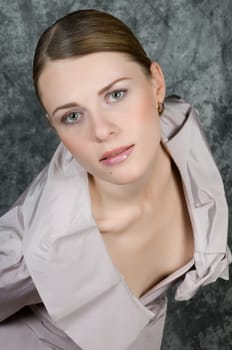 Closeup portrait of a beautiful young woman