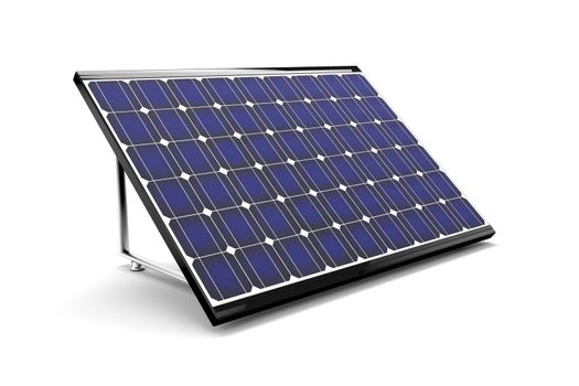 Solar panel isolated on white background. 3d image.