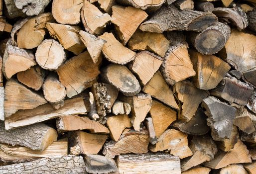 a stack of wood ready to be burned