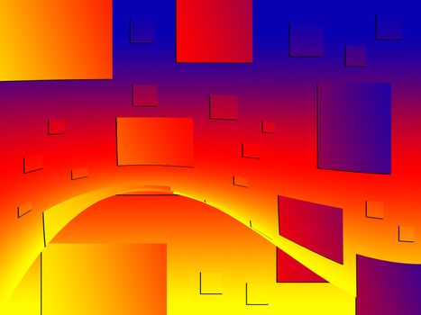 Abstract colour background with a warp applied to it.