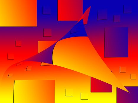 Abstract colour background with a warp applied to it.